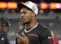 Cincinnati Bengals wide receiver Ja'Marr Chase walks to the tunnel after an NFL preseason football game against the Tampa Bay Buccaneers Saturday, Aug. 10, 2024, in Cincinnati. (AP Photo/Jeff Dean)