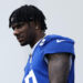 EAST RUTHERFORD, NEW JERSEY - MAY 30: Malik Nabers #9 of the New York Giants looks on during OTA Offseason Workouts at NY Giants Quest Diagnostics Training Center on May 30, 2024 in East Rutherford, New Jersey. (Photo by Luke Hales/Getty Images)