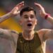 Jakob Ingebrigtsen reacts in shock after breaking the 3,000m world record