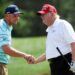 Bryson DeChambeau and Donald Trump shake hands