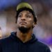 Michael Thomas on the sidelines before an NFL game