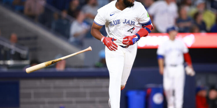 Will Vladimir Guerrero Jr.'s best season since 2021 lead to a long-term contract with Toronto this winter? (Photo by Vaughn Ridley/Getty Images)