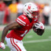 LINCOLN, NEBRASKA - SEPTEMBER 16: Running back Rahmir Johnson #14 of the Nebraska Cornhuskers returns a kickoff against the Northern Illinois Huskies in the first quarter at Memorial Stadium on September 16, 2023 in Lincoln, Nebraska. (Photo by Steven Branscombe/Getty Images)