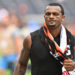 CLEVELAND, OHIO - SEPTEMBER 22: Quarterback Deshaun Watson #4 of the Cleveland Browns reacts after his team was defeated by the New York Giants at Cleveland Browns Stadium on September 22, 2024 in Cleveland, Ohio. (Photo by Jason Miller/Getty Images)