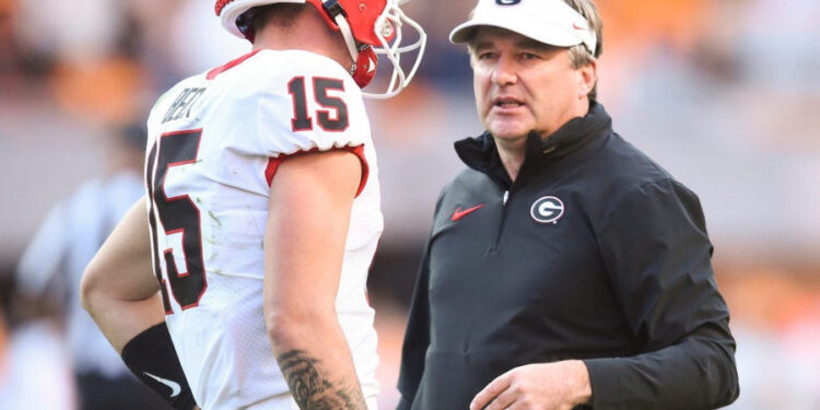 Carson Beck is the quarterback of the Georgia Bulldogs. PHOTO USA Today Sports Images