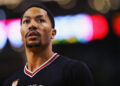 BOSTON, MA - JANUARY 22:  Derrick Rose #1 of the Chicago Bulls looks on during the second quarter against the Boston Celtics at TD Garden on January 22, 2016 in Boston, Massachusetts. NOTE TO USER: User expressly acknowledges and agrees that, by downloading and/or using this photograph, user is consenting to the terms and conditions of the Getty Images License Agreement.  (Photo by Maddie Meyer/Getty Images)