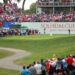 GAINESVILLE, VIRGINIA - SEPTEMBER 13: Leona Maguire of Team Europe plays her tee shot on the first hole during Fourball Matches on Day One of the Solheim Cup at Robert Trent Jones Golf Club on Friday, September 13, 2024 in Gainesville, Virginia. (Photo by Jorge Lemus/NurPhoto via Getty Images)