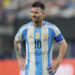 FILE - Argentina's Lionel Messi during a Copa America semifinal soccer match against Canada in East Rutherford, N.J., July 9, 2024. (AP Photo/Julia Nikhinson, File)