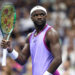 NEW YORK, NEW YORK - SEPTEMBER 01: Frances Tiafoe of the United States looks on during the fourth set against Alexei Popyrin of Australia during their Men's Singles Fourth Round match on Day Seven of the 2024 US Open at USTA Billie Jean King National Tennis Center on September 01, 2024 in the Flushing neighborhood of the Queens borough of New York City. (Photo by Jamie Squire/Getty Images)