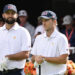 MONTREAL, QUEBEC - SEPTEMBER 26: Scottie Scheffler of the U.S. Team and Russell Henley of the U.S. Team stand on the first tee during Four-Ball on day one of the 2024 Presidents Cup at The Royal Montreal Golf Club on September 26, 2024 in Montreal, Quebec. (Photo by Ben Jared/PGA TOUR via Getty Images)