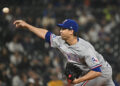 SEATTLE, WASHINGTON - SEPTEMBER 13: Jacob deGrom #48 of the Texas Rangers throws a pitch during the first inning against the Seattle Mariners at T-Mobile Park on September 13, 2024 in Seattle, Washington. (Photo by Alika Jenner/Getty Images)