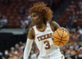 Guard Rori Harmon will return from an ACL tear to a Texas team that earned a No. 1 seed in last year's NCAA tournament without her and projects to start the season ranked in the top 10. (AP Photo/Eric Gay)