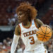 Guard Rori Harmon will return from an ACL tear to a Texas team that earned a No. 1 seed in last year's NCAA tournament without her and projects to start the season ranked in the top 10. (AP Photo/Eric Gay)