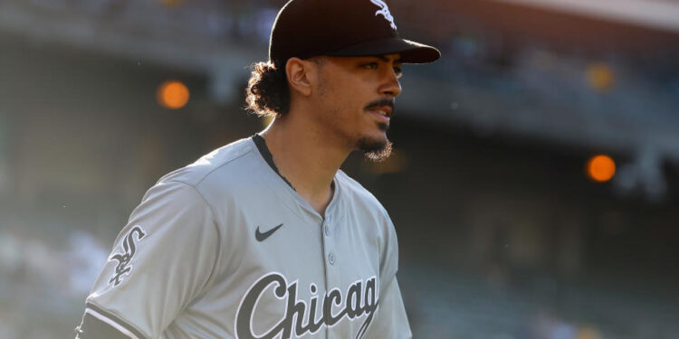 OAKLAND, CALIFORNIA - AUGUST 06: Miguel Vargas #20 of the Chicago White Sox looks on before the game against the Oakland Athletics at Oakland Coliseum on August 06, 2024 in Oakland, California. (Photo by Lachlan Cunningham/Getty Images)