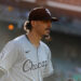 OAKLAND, CALIFORNIA - AUGUST 06: Miguel Vargas #20 of the Chicago White Sox looks on before the game against the Oakland Athletics at Oakland Coliseum on August 06, 2024 in Oakland, California. (Photo by Lachlan Cunningham/Getty Images)