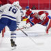 Carey Price makes a diving save in the first round of the 2021 Stanley Cup playoffs. <p>© Eric Bolte-USA TODAY Sports</p>