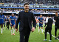 LONDON, ENGLAND - MAY 19: Mauricio Pochettino, Manager of Chelsea, reacts at full-time following the team's victory in the Premier League match between Chelsea FC and AFC Bournemouth at Stamford Bridge on May 19, 2024 in London, England. (Photo by Darren Walsh/Chelsea FC via Getty Images)