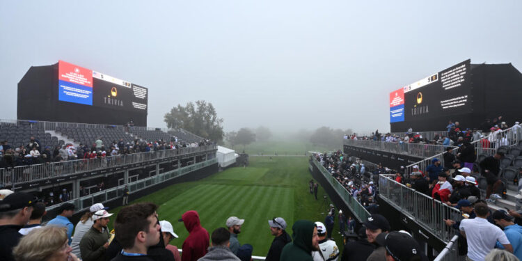 Fog has rolled into the Royal Montreal Golf Club. (Photo by Minas Panagiotakis/Getty Images)