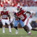 NORMAN, OKLAHOMA - SEPTEMBER 14: R Mason Thomas #32 of the Oklahoma Sooners runs around the edge during the first half against the Tulane Green Wave at Gaylord Family Oklahoma Memorial Stadium on September 14, 2024 in Norman, Oklahoma. (Photo by Aaron M. Sprecher/Getty Images)