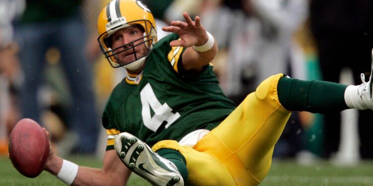 Brett Favre on the ground