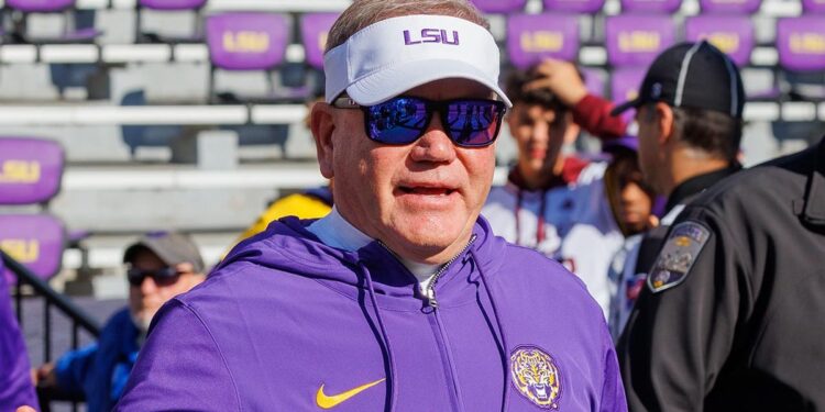 Brian Kelly on the field