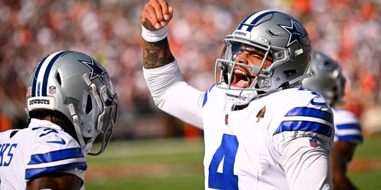 Dak Prescott celebrates