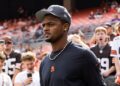 Deshaun Watson looks on