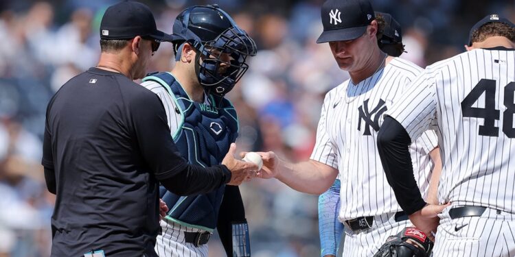 Aaron Boone takes out Gerrit Cole