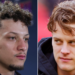 Patrick Mahomes and Joe Burrow side by side