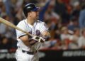 New York Mets' Mike Piazza hits an 8th inning homerun to lead the Mets past the Atlanta Braves, 3-2, on a patriotic and dramatic night at Shea Stadium as baseball returns to New York City.