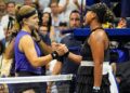 Karolina Muchova and Naomi Osaka embrace