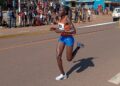 Rebecca Cheptegei in at 10km road race