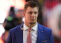 Rob Gronkowski at Eagles-Chiefs Super Bowl