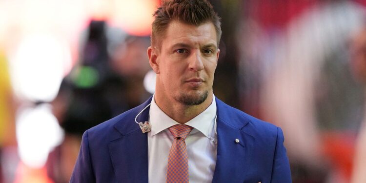 Rob Gronkowski at Eagles-Chiefs Super Bowl