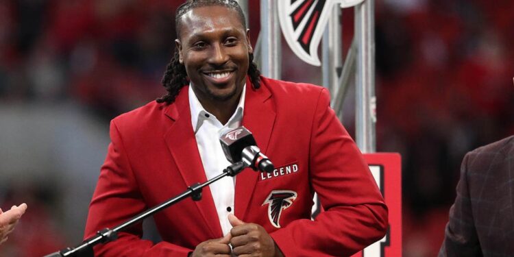 Roddy White at Falcons' stadium