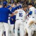 Shohei Ohtani celebrates