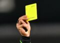 A yellow card at MLS game