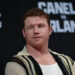 BEVERLY HILLS, CALIFORNIA - AUGUST 6: Canelo Alvarez and Edgar Berlanga hold press conference at the Beverly Hills Hotel in Los Angeles, California, United States on August 6, 2024. (Photo by Tayfun Coskun/Anadolu via Getty Images)