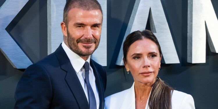 David and Victoria Beckham on the red carpet