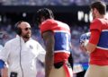 Brian Daboll with Malik Nabers and Daniel Jones