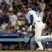 LOS ANGELES, CALIFORNIA - SEPTEMBER 10: Shohei Ohtani #17 of the Los Angeles Dodgers reacts to his fly out during the eighth inning against the Chicago Cubs at Dodger Stadium on September 10, 2024 in Los Angeles, California. (Photo by Harry How/Getty Images)