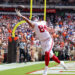 CLEVELAND, OH - SEPTEMBER 22: A pass goes off the fingertips of New York Giants tight end Theo Johnson (84) in the end zone during the second quarter of the National Football League game between the New York Giants and Cleveland Browns on September 22, 2024, at Huntington Bank Field  in Cleveland, OH. (Photo by Frank Jansky/Icon Sportswire via Getty Images)