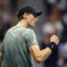 NEW YORK, NEW YORK - SEPTEMBER 02: Jannik Sinner of Italy reacts after winning the second set against Tommy Paul of the United States during their Men's Singles Fourth Round match on Day Eight of the 2024 US Open at USTA Billie Jean King National Tennis Center on September 02, 2024 in the Flushing neighborhood of the Queens borough of New York City. (Photo by Sarah Stier/Getty Images)