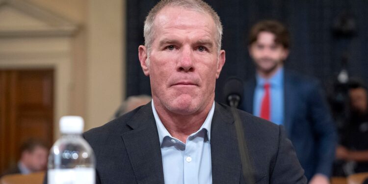 Brett Favre talks to lawmakers