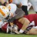 The Volunteers manhandled the Sooners in Norman on Saturday in their SEC opener. (Brian Bahr/Getty Images)