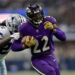 Baltimore Ravens running back Derrick Henry (22) rushes for a touchdown in a win over the Cowboys. (AP Photo/Gareth Patterson)