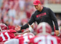 TUSCALOOSA, ALABAMA - AUGUST 31: Head coach Kalen DeBoer of the Alabama Crimson Tide encourages his  prior to kickoff against the Western Kentucky Hilltoppers at Bryant-Denny Stadium on August 31, 2024 in Tuscaloosa, Alabama. (Photo by Brandon Sumrall/Getty Images)