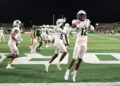 FORT COLLINS, COLORADO - SEPTEMBER 14: Travis Hunter #12 of the Colorado Buffaloes celebrates after scoring a touchdown during the third quarter against the Colorado State Rams at Canvas Stadium on September 14, 2024 in Fort Collins, Colorado. (Photo by Andrew Wevers/Getty Images)