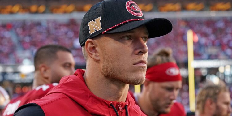 Christian McCaffrey sidelines