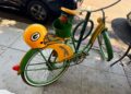 A Green Bay Packers-themed bike in Chico, California.